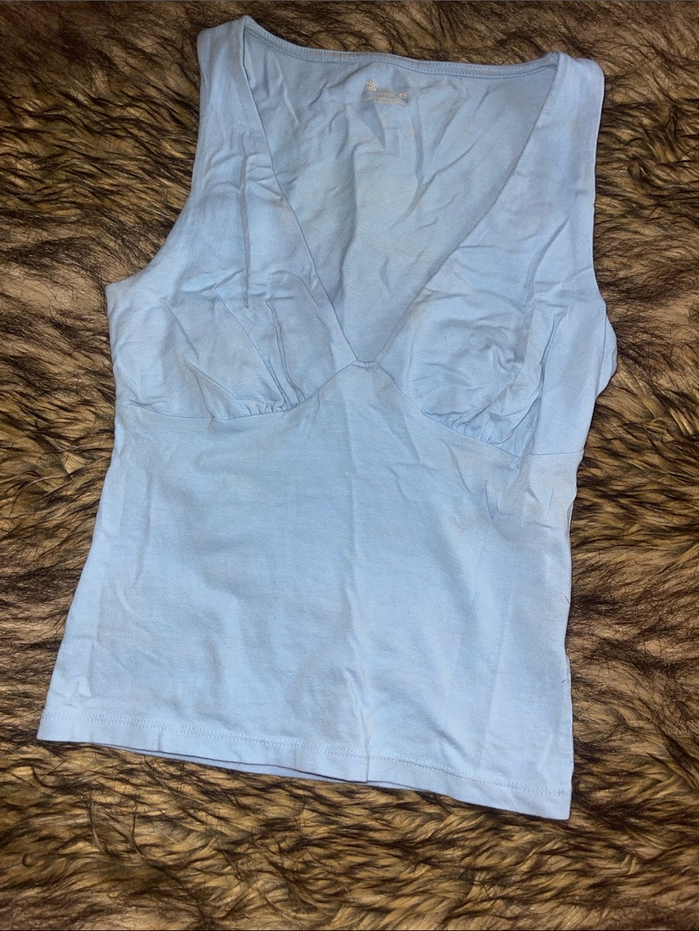 No Boundaries Light Blue V-Neck Sleeveless Tank Top